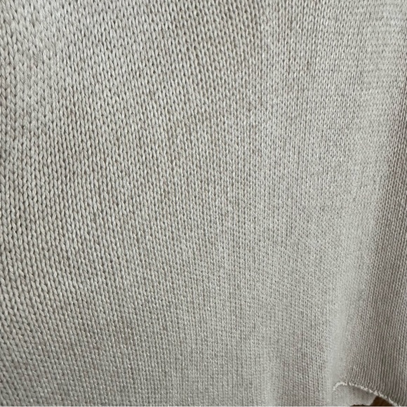 Made In Italy Natural Knit Tank Top Cotton Flax Linen Blend Coastal Minimalist - Picture 8 of 11